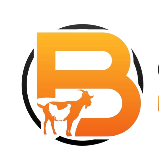 Logo with a Goat in the letter B